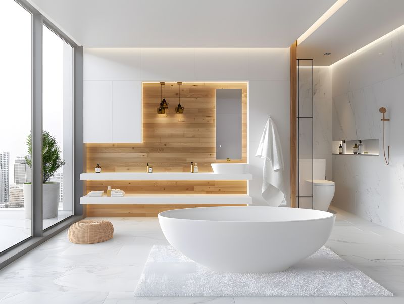 Elegant Bathtub with Modern Fixtures